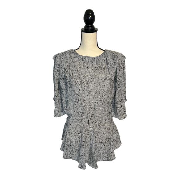 Vintage Ladies Garment Union Made Blouse Women's Large Geometric Circles Print - Picture 2 of 6